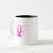 信仰希望ラブブレストガン認識度ピンクリボン ツートーンマグカップ (正面左)