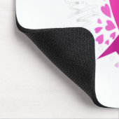 信仰希望ラブブレストガン認識度ピンクリボン マウスパッド (コーナー)