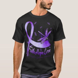 信仰希望ラブホジキンリンパ腫認識度ドラゴ Tシャツ