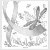 信仰希望ラブメラノーマ認識度トンフライ シール (シート)