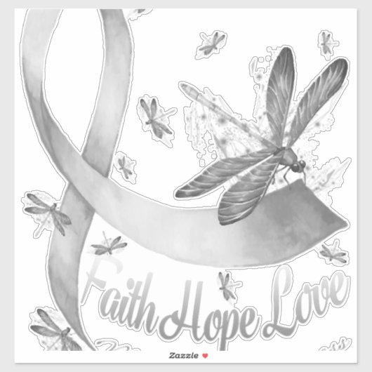 信仰希望ラブメラノーマ認識度トンフライ シール (シート)