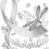 信仰希望ラブメラノーマ認識度トンフライ シール (正面)