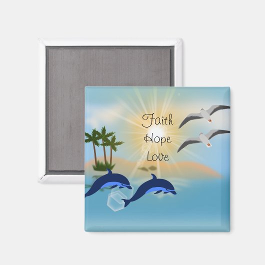 信仰希望ラブ冷蔵庫用マグネット マグネット (正面/裏面)