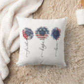 信仰希望ラブ愛国的赤白青ひまわり クッション (ブランケット)