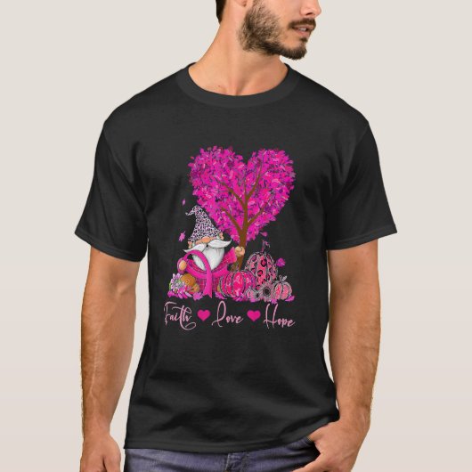 信仰希望ラブ格言リボン乳がんアワレネ Tシャツ (正面)