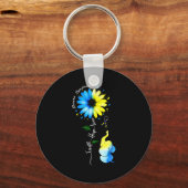 信仰希望ラブ認識度ダウン症候群ザ・ブルー キーホルダー (正面)