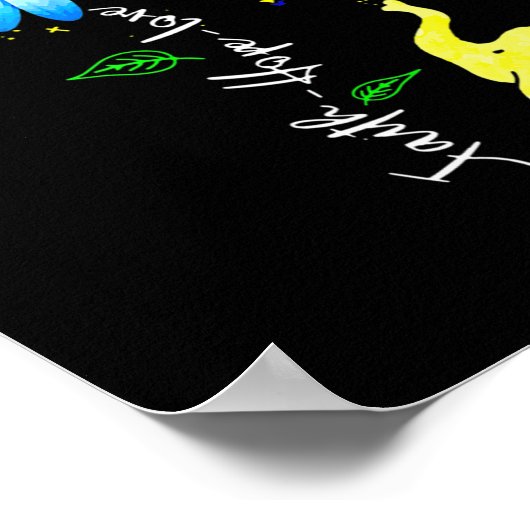 信仰希望ラブ認識度ダウン症候群ザ・ブルー ポスター (角)