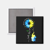 信仰希望ラブ認識度ダウン症候群ザ・ブルー マグネット (正面/裏面)