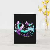 信仰希望Cure Dragonfly自殺防止アウェア カード (黄色い花)