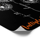 信仰希望Love Dandelion多発性硬化症アウェア ポスター (角)