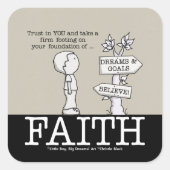 信仰広場ステッカーの土台 スクエアシール (正面)