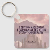 信仰建物感動的やる気を起こさせるキーチェーン キーホルダー (正面)