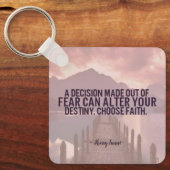 信仰建物感動的やる気を起こさせるキーチェーン キーホルダー (正面)