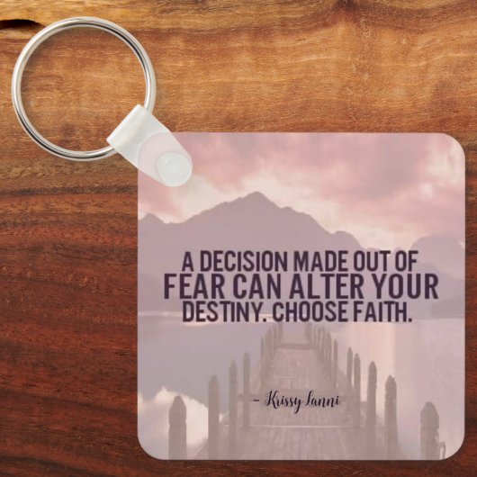 信仰建物感動的やる気を起こさせるキーチェーン キーホルダー (正面)