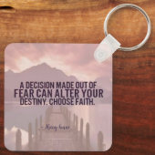 信仰建物感動的やる気を起こさせるキーチェーン キーホルダー (裏面)