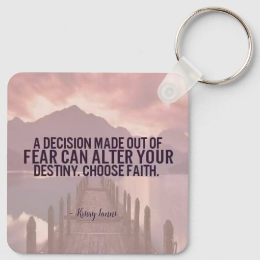 信仰建物感動的やる気を起こさせるキーチェーン キーホルダー (裏面)