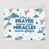 信仰引用文と鳥柄 シーズンポストカード (正面)