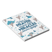 信仰引用文と鳥柄 ノートパッド (アングル)