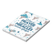 信仰引用文と鳥柄 ノートパッド (回転)