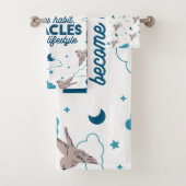 信仰引用文と鳥柄 バスタオルセット (インサイチュ)