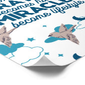 信仰引用文と鳥柄 ポスター (角)