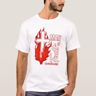 信仰心の赤い輪郭 Tシャツ