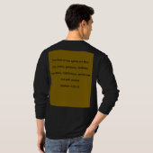 信仰心 聖霊の実 ブラック長袖 Tシャツ (裏面フル)