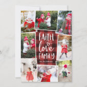 信仰愛の家族 |写真数々のコラージュのクリスマス シーズンカード (正面)