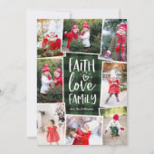 信仰愛の家族 |写真数々のコラージュ シーズンカード (正面)