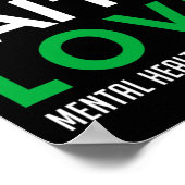 信仰愛グリーンリボンメンタルヘルス認識度 ポスター (角)