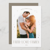 信仰愛ファミリーアーチクモダンリスマスデザイン シーズンカード (正面/裏面)