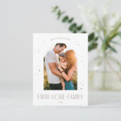 信仰愛ファミリーアーチクモダンリスマスデザイン シーズンポストカード (スタンド正面)