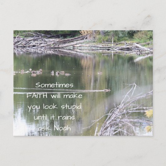 信仰感動的ユーモア引用文バイブルChristian M ポストカード (正面)