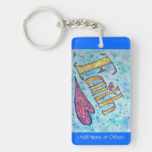 信仰感動的ワードアートキーチェーン – カスタム文字 キーホルダー (正面)