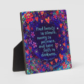 信仰感動的引用文を持つ フォトプラーク (正面)