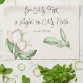 信仰感動的聖なる書物、 経典マグノリア花 キッチンタオル (折り畳み)