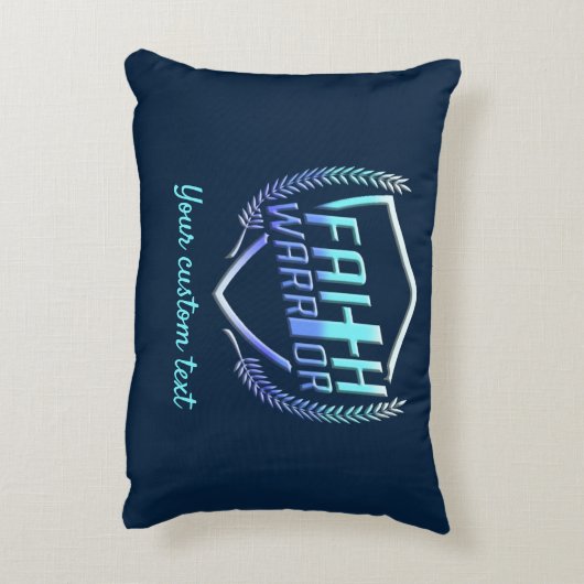 信仰戦士クリスチャンブルーパープルグラデーション アクセントクッション (裏面(縦))