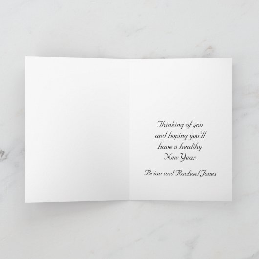 信仰折り畳みクリスマスグリーティングカード シーズンカード (内部)