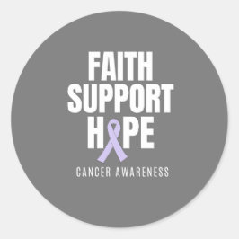 信仰支援すべての癌を希望認識度シール ラウンドシール
