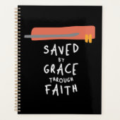 信仰救を通して恵みによって – クリスチャン引用文 プランナー手帳 (正面)