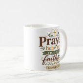 信仰深いクリスチャンのための祈りの力 コーヒーマグカップ (正面右)