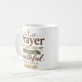 信仰深いクリスチャンのための祈りの力 コーヒーマグカップ (正面左)