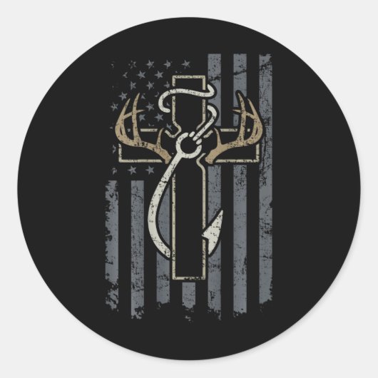 信仰狩り魚釣り – クリスチャンハンターフィッシャーマン ラウンドシール (正面)