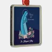 信仰生活から45周年を迎える尼僧ピンクの花 メタルオーナメント (右)