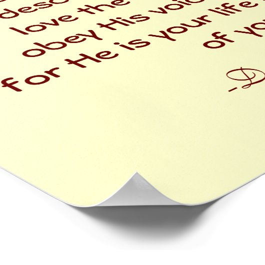 信仰生活と死のバイブル引用文祈りの言葉 ポスター (角)