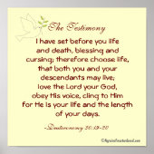 信仰生活と死のバイブル引用文祈りの言葉 ポスター (正面)