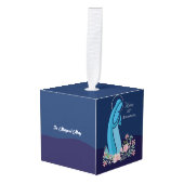 信仰生活の60周年ヌーンピンクの花 キューブオーナメント (正面アングル)