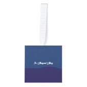 信仰生活の60周年ヌーンピンクの花 キューブオーナメント (正面)