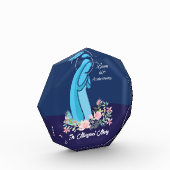 信仰生活の60周年ヌーンピンクの花 フォトブロック (左)