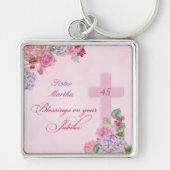 信仰生活カトリック修道女45周年 キーホルダー (正面)